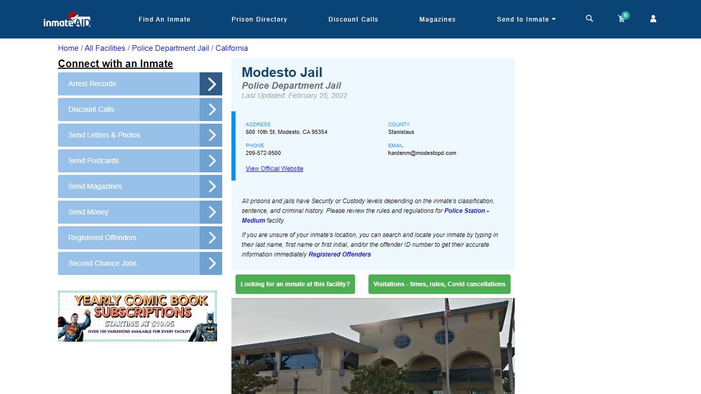 Modesto Jail & Inmate Search - Modesto, CA